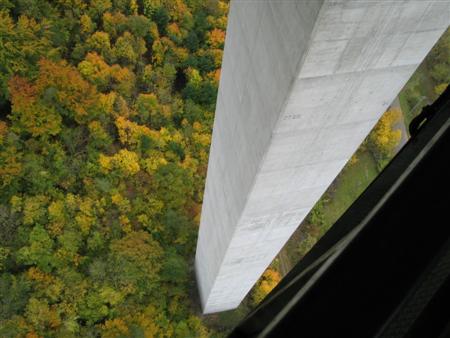 Blick aus Brückenuntersichtgerät